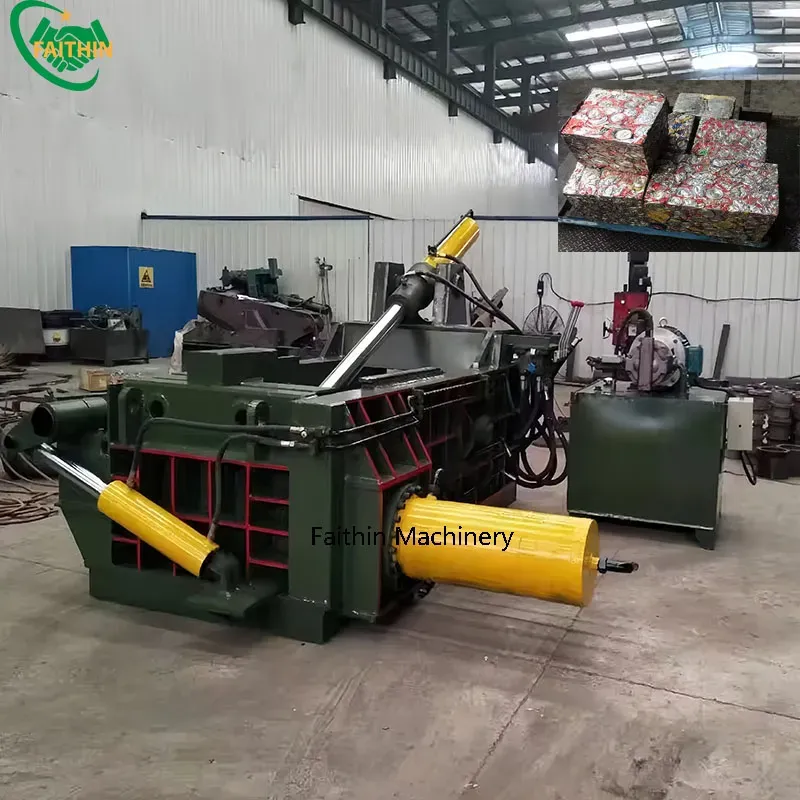 Portable Metal Scrap Mobile Car Baler Baling Press Machine