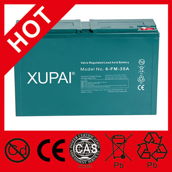 Hot! Electric bike lead acid battery 12v 35ah 6-DZM-35 24v agm deep cycle battery/CE UL ISO QS