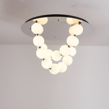 Modern Ceiling Lamp Opal Glass Ball Beaded Ceiling Light Supplier
