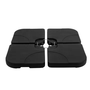 Danlong New 4-Piece Water Sand Cantilever Umbrella Base: Heavy Duty Plastic Outdoor Patio Umbrella Stand for Beach and Garden Use
