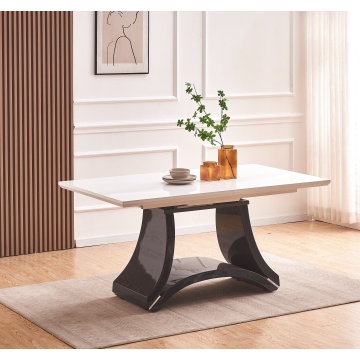 Mesa de jantar expansível moderna com design de perna estrela