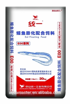 Unif Aquatic Fish Feed, Eel High Protein Extruded Floating Feed, 20kg, #4(3.5mm)