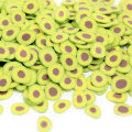 Hot koop Groene Avocado Vormige Polymeer Klei Mini Slice Handgemaakte Ambachtelijke Werk Decor Slime Nagel Arts Ornamenten Charms