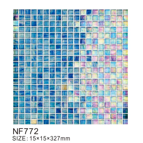 Molten glass modern transparent mosaic tiles