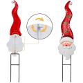 2 Pack Christmas Metal Stakes avec Tinkle Bell