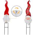 2 Pack Christmas Metal Stakes with Tinkle Bell