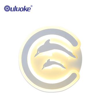 Nowoczesny design biały okrągłe aluminiowe akrylowe światło ściany LED do sypialni