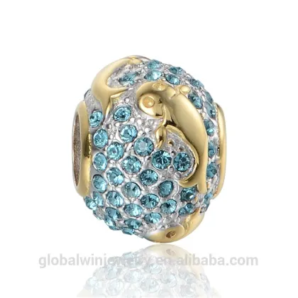 14k Gold Plated Charms 925 Silver Charms Fit European Brand Bracelet E034