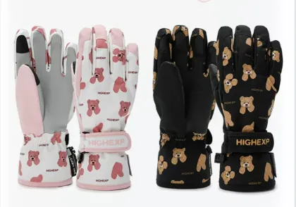 Children's Ski Gloves Double Board Five Finger