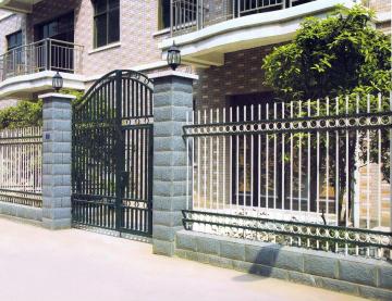 Conventional fence and guardrail powder coating