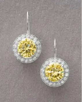 sterling silver jewelry,925 silver earrings, citrine earrings