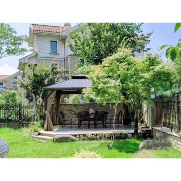 Patio Gazebo With Curtain And Netting