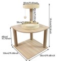 Playhouse moderno gato árvore torre de madeira indoor scratcher multi camada escalada condomínio centro atividade interativa dormir caixa