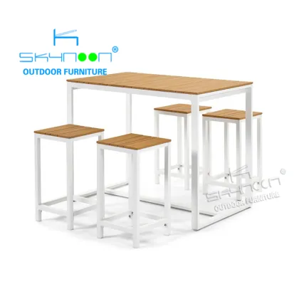 Modern Luxury Outdoor Bar Furniture - High-Quality Aluminum Patio Garden Bar Sets