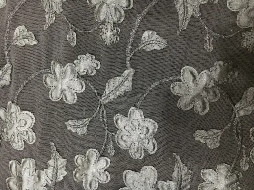 Hot Design Fabric 100% Polyester Mesh Fabric With Beauty Flower