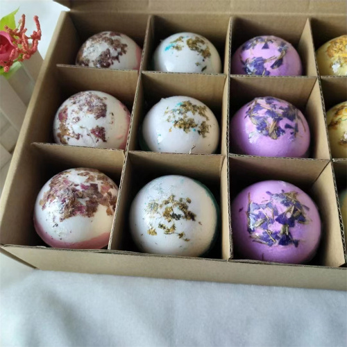 Bombes de bain de douche à fleurs sèches avec fournitures de bain