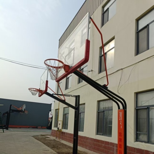 Buried Round Tube Basketball Hoop for Adults