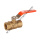 Red handle brass ball valve