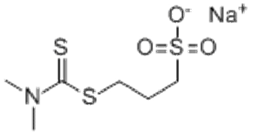 Name: 1-Propanesulfonic acid,3-[[(dimethylamino)thioxomethyl]thio]-, sodium salt (1:1) CAS 18880-36-9