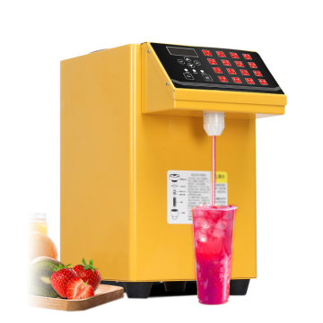 CE Yellow Electric Automatic Sugar Syrup & Fructose Dispenser for Bubble Tea Store