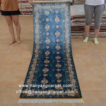2.5'x7.5' Handwoven Silk Oriental Gallery Runner Rug