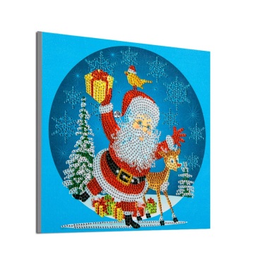 Pintura en forma de diamante de cristal en forma de Pantalla de Santa Claus