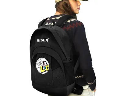 Black outdoor fashion sports waterproof backpack