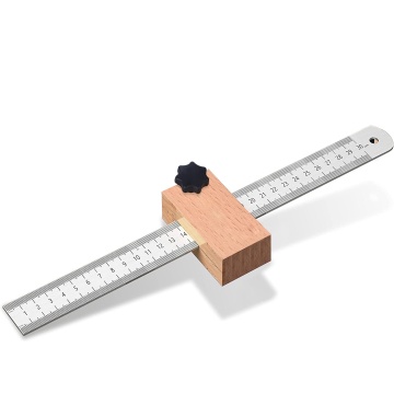 Square Scale Caliper Woodworking Locator Stainless Steel Ruler Marking Gauge - New Arrival