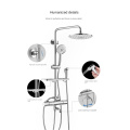 Wall Mounted Brass Thermostatic 4-Function Shower Set