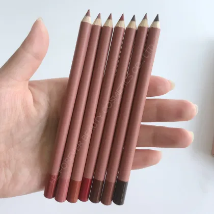 Wholesale Matte High Pigment 7-Color Dark Brown Nude Lip Liner with Custom Logo