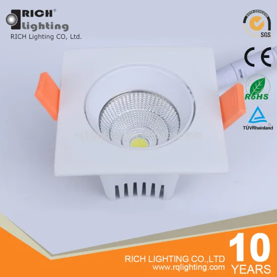 Aluminum body 9W COB LED Spotlight office ceiling light 72mm cut out