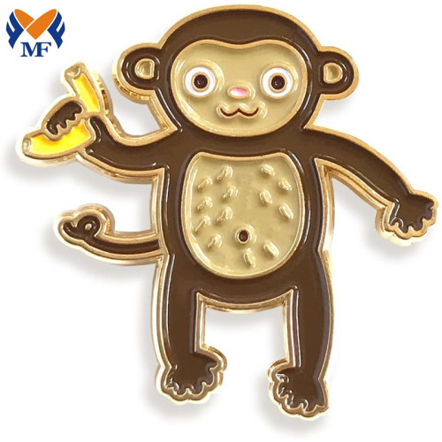 Metal özelleştirilmiş hayvan maymun emaye pimi