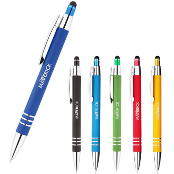 Matt Finish Celena Stylus Soft Touch Pen - Affordable Custom Logo Printed Ballpen, Ballpoint Pen and Promotional Gift Option