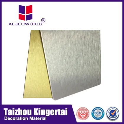 Alucoworld golden/silver brush finished exterior wall cladding boards