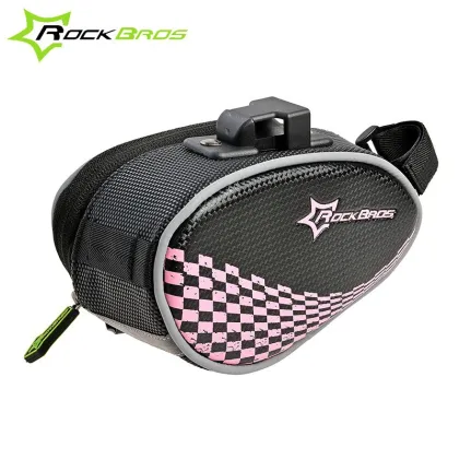 ROCKBROS PVC+EVA Cycling Bike Saddle Bag Bicycle Rear Seat Bag Quick Release Bike Bag Bicycle Accessories 5Colors