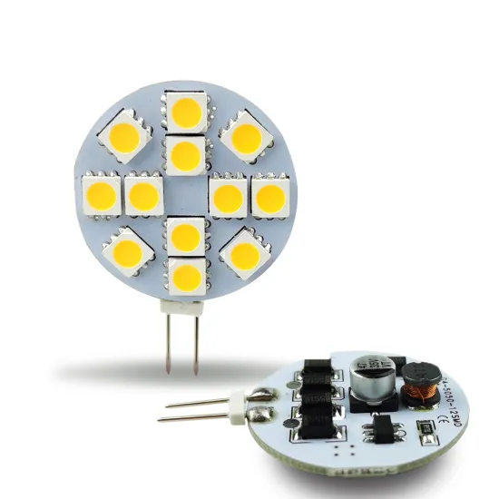 AC12V G4 LED Bulb 2W Round - 5050 12LEDs No Flicker Constant Current Drive