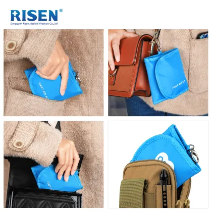 Outdoor emergency first aid red kit vehicle