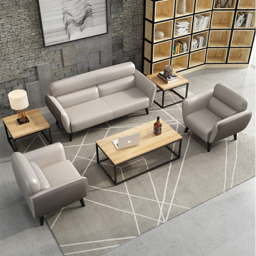 Ekintop Cheap Leather Sofa Set for Nordic Living Room Furniture