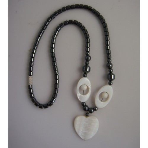 Hematite pearl Shell Necklace