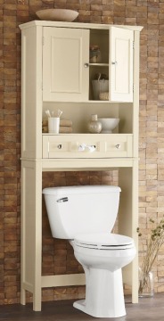 Raised Door Over Toilet Furniture Space Saver Bathroom Shelf