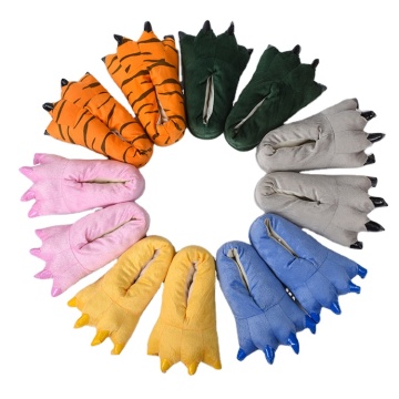 Winter Warm Anti-Slip Kids Slippers with Paw Design