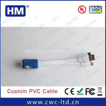 BSCI audit Factory directly (external cable) bottle shape creative cable smart 4 in 1 PVC custom cable