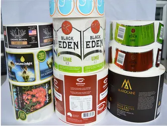 Custom PET product labels adhesive bottle labels