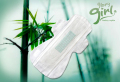 Almofadas higiênicas regulares respiráveis ​​com fibra de bambu