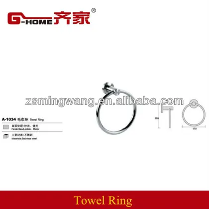 Natural black stones towel rings SUS304 towel ring