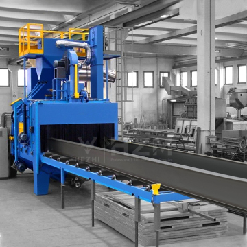 Q69 Continuous Steel Beam Sand Blasting Machine in Qingdao, China