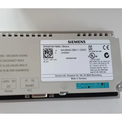 Siemens SIMATIC Operator Panel 6AV6640-0BA11-0AX0: S7-200 LCD Display for Industrial Control Systems