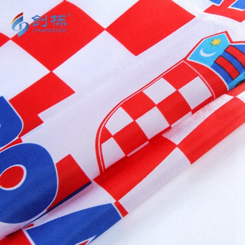 Polyester Croatia Car Flag with Plastic Poles