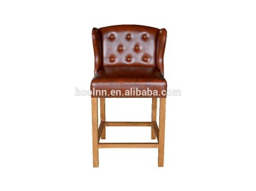 French Antique Leather Bar Chair S2011