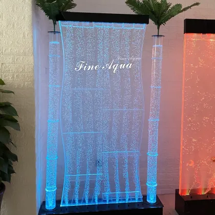 Modern S Shape Acrylic Water Bubble LED Lighting Furniture Movable Panel